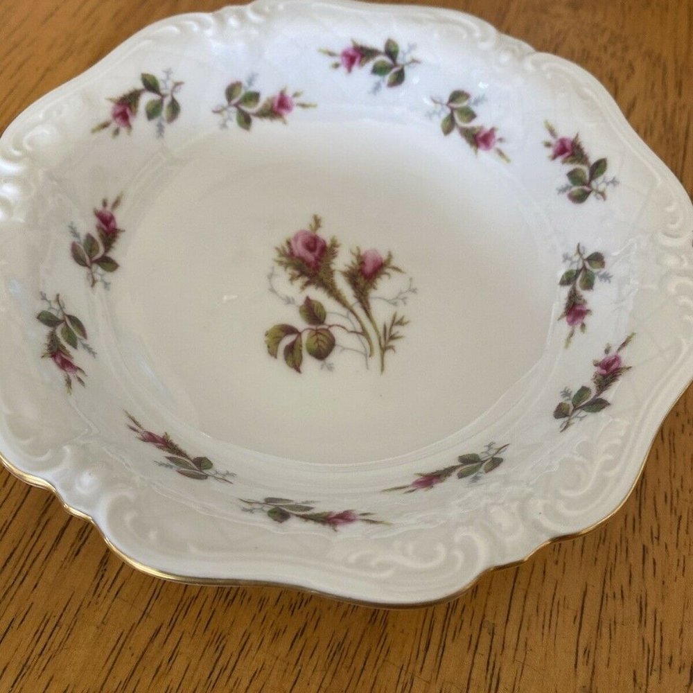 Royal Hanover Pink Flower Dessert Bowl